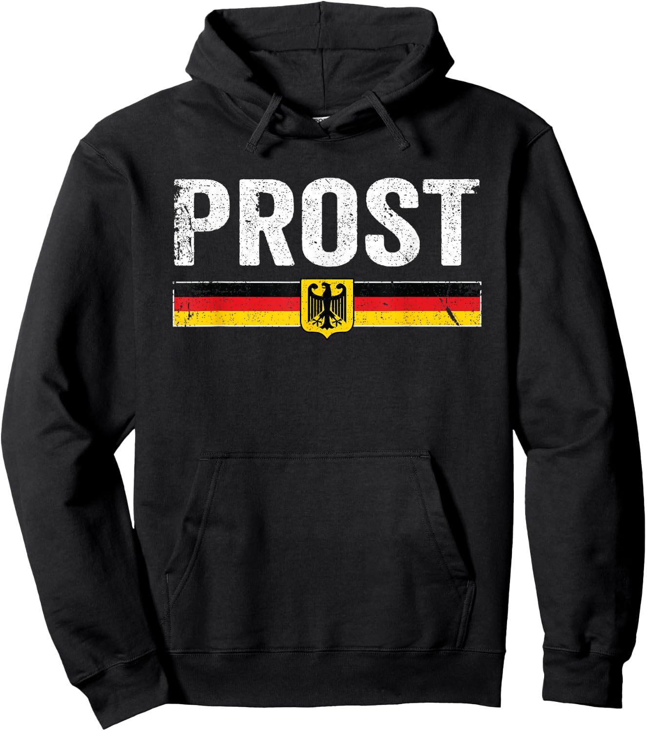 Retro Oktoberfest Shirt Men Women German Flag Prost Hoodie - Hoodie | Black
