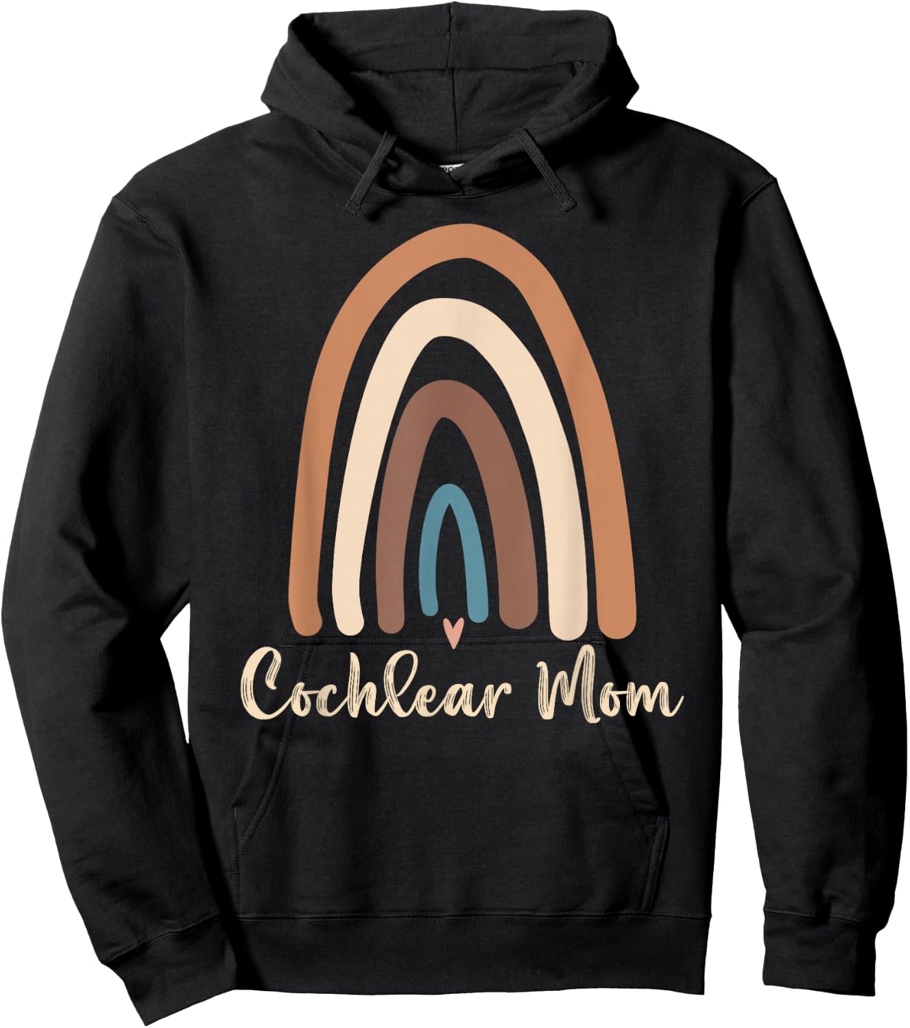 Cochlear Mom Cute Deaf Pride Cochlear Implant Awareness Hoodie - Hoodie | Black