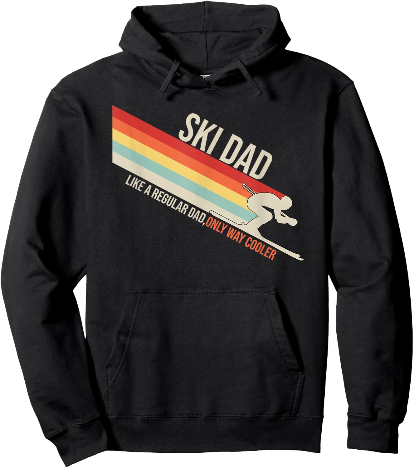 Ski Dad Funny Skiing Winter Hoodie - Hoodie | Black