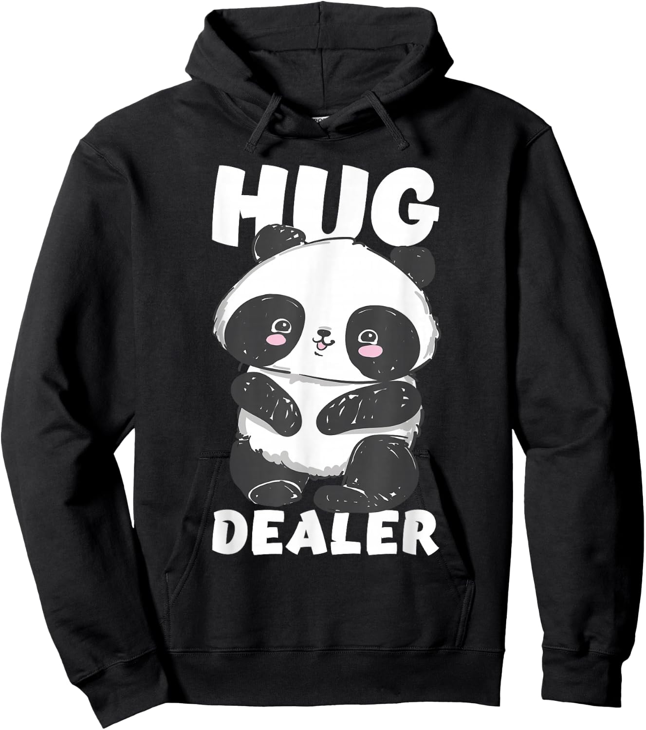 Hug Dealer - Cute Kawaii Panda Bear Hoodie - Hoodie | Black