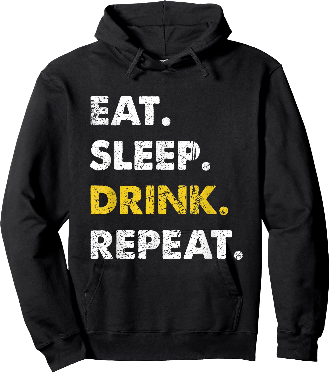 Drinking Eat Sleep Drink Repeat Hoodie - Hoodie | Black