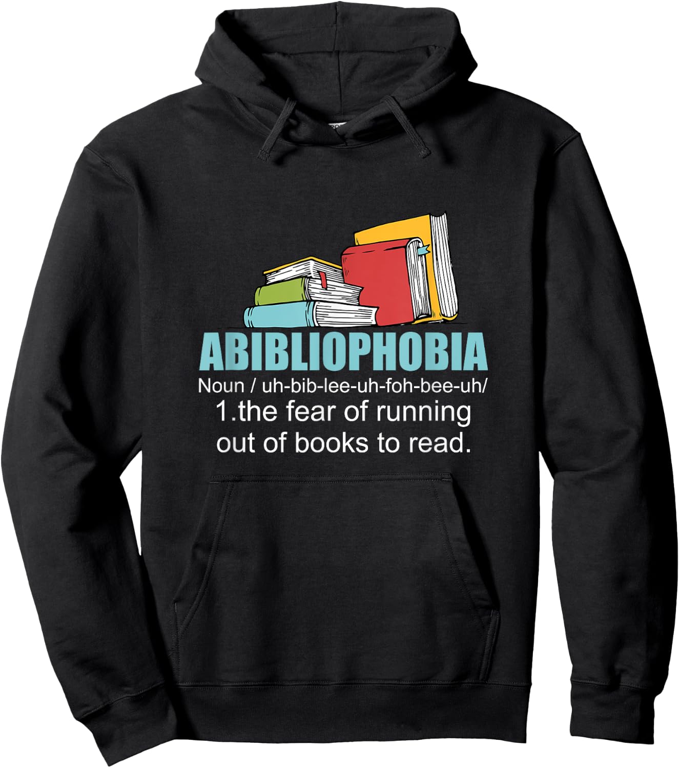 Funny Book Nerd Abibliophobia Library Gift Book Reading Hoodie - Hoodie | Black