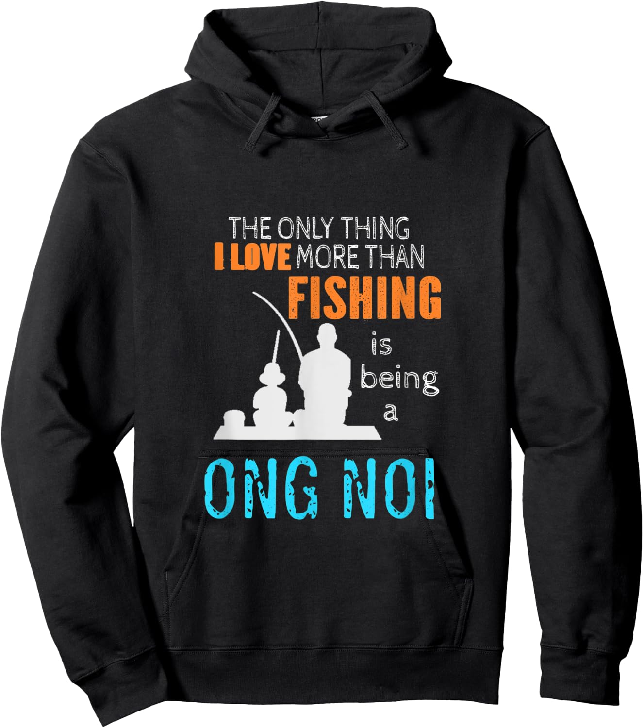 More Than Love Fishing Ong Noi Vietnam Vietnamese Grandpa Hoodie - Hoodie | Black
