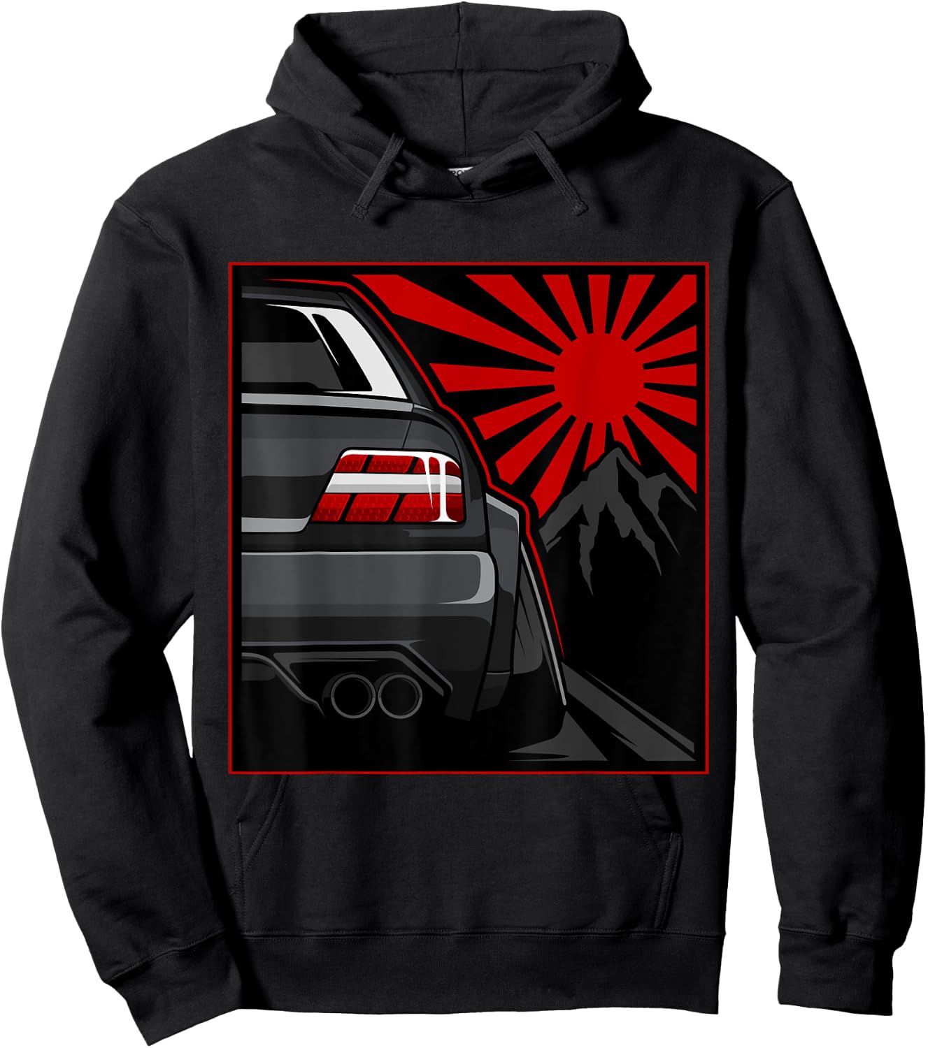 Japanese Automotive JDM Legend Retro Race Vintage Tuning Car Hoodie - Hoodie | Black