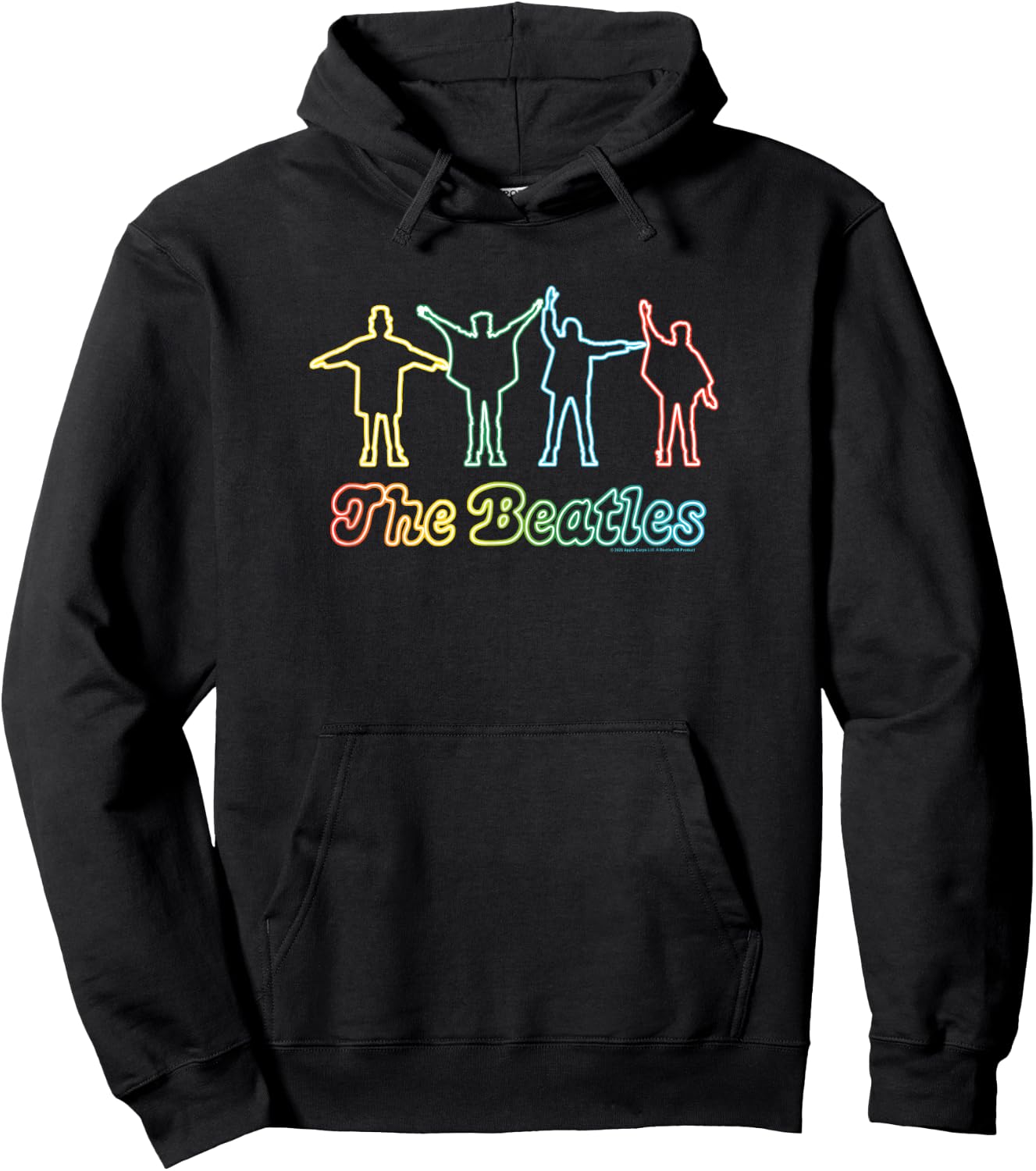The Beatles - Neon Help Hoodie - Hoodie | Black