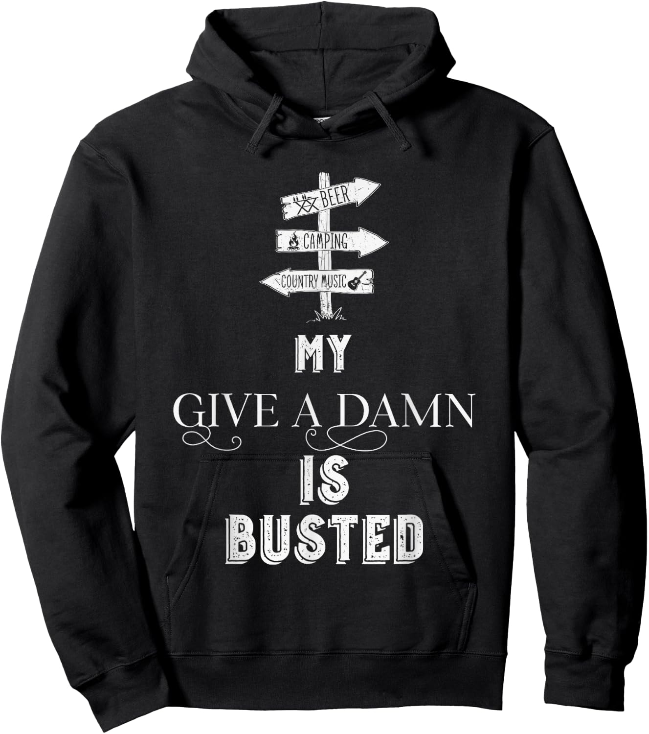 My Give a Damn is busted Hoodie - Hoodie | Black
