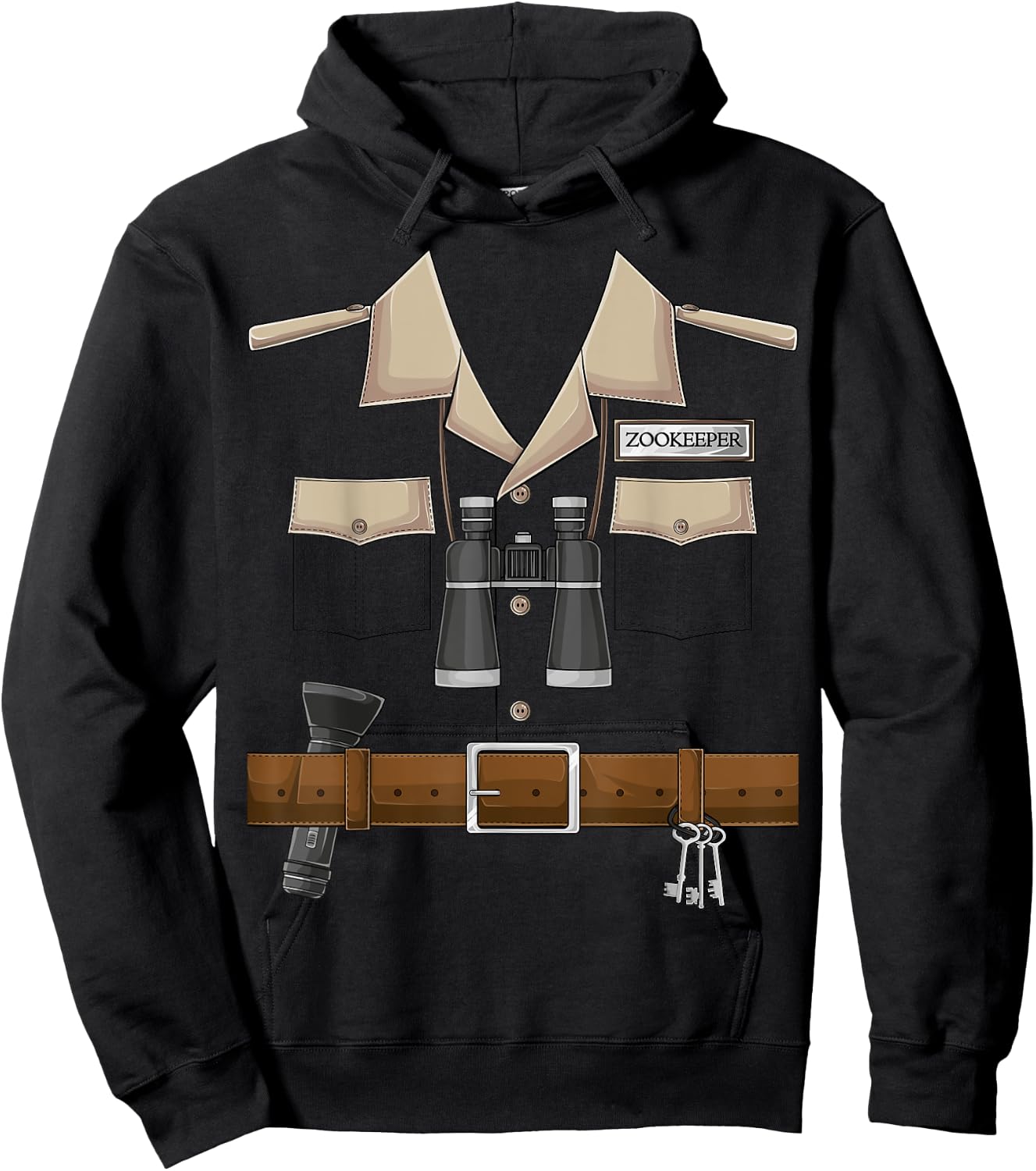 Zookeeper Halloween Costume DIY Safari Zoo Keeper Explorer Hoodie - Hoodie | Black