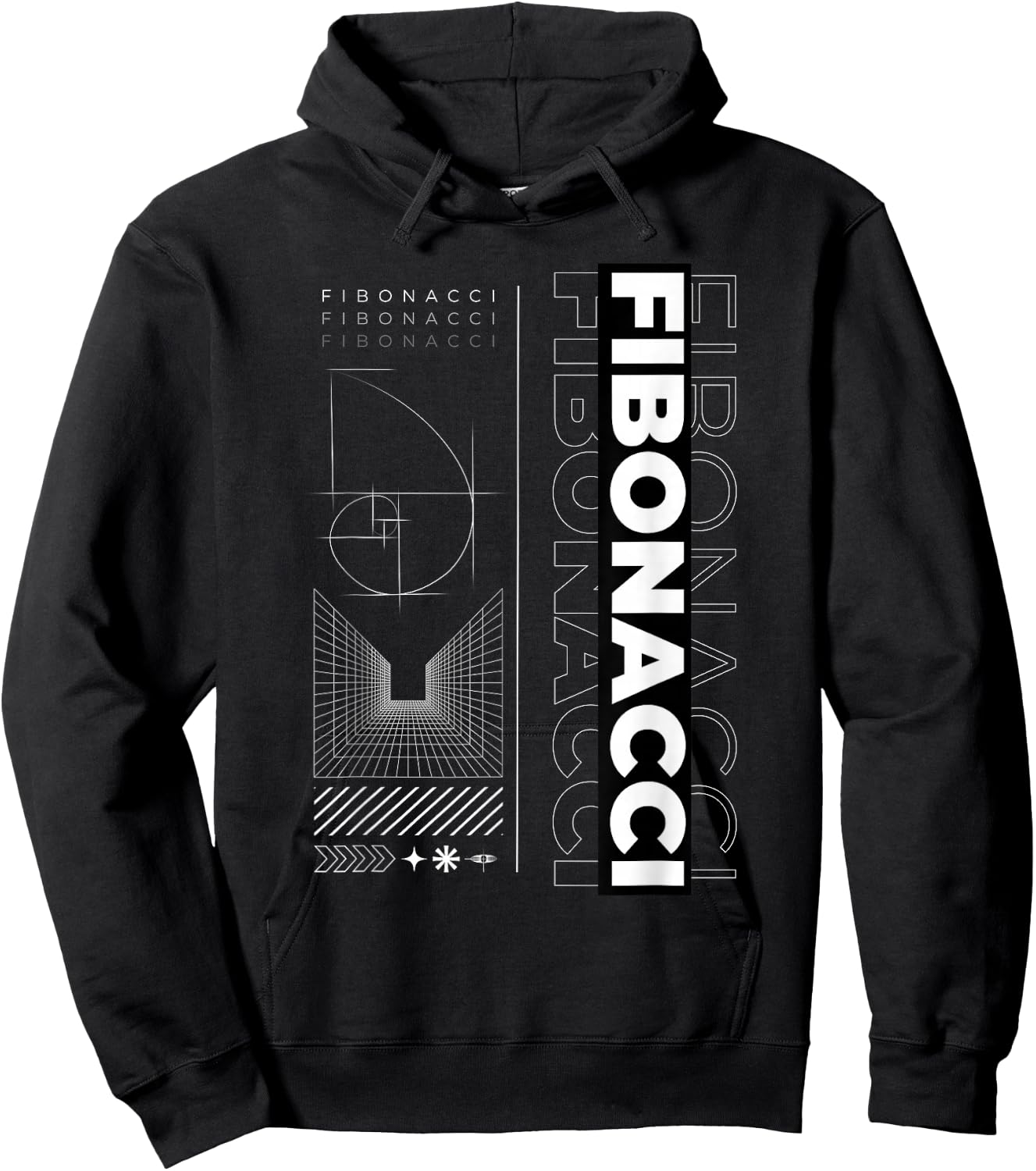 Fibonacci Golden Spiral Hoodie - Hoodie | Black