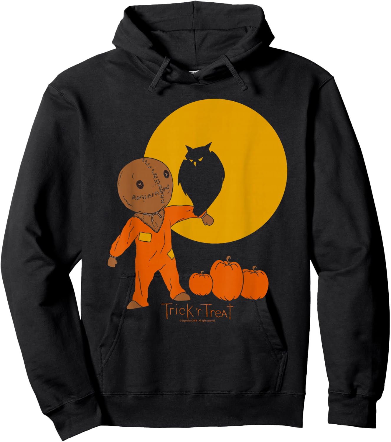 Trick 'r Treat Sam with Owl and Moon Hoodie - Hoodie | Black