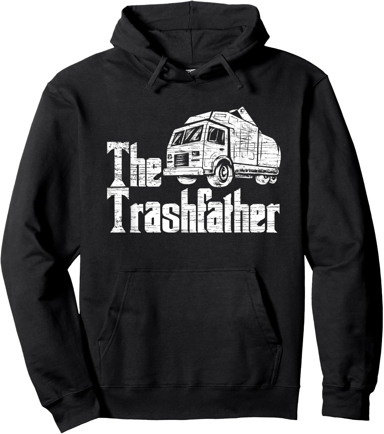 Garbage Day Recycling & Garbage Man Designs - The Trashfather - Garbage Truck - -Adults, Kids - Black - Small - Short Sleeve Hoodie - Hoodie | Black