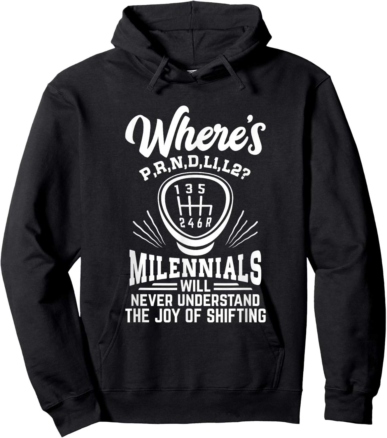 PRNDL1L2 Gearbox Stick Shift Car Manual Transmission Hoodie - Hoodie | Black