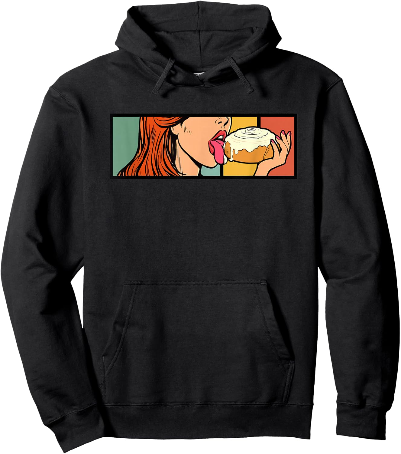 Cinnamon Roll Honey Bun Retro Vintage Bread Baker Baking Hoodie - Hoodie | Black