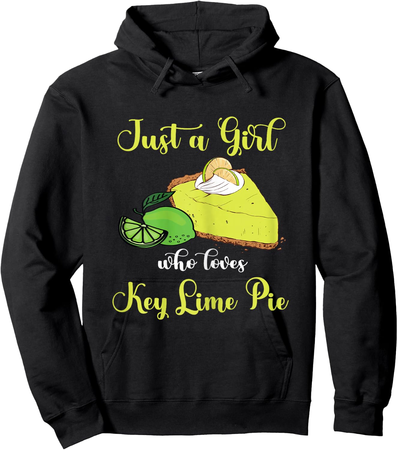 Key Lime Pie Just A Girl Lemon Pie Dessert Lime Pie Baker Hoodie - Hoodie | Black
