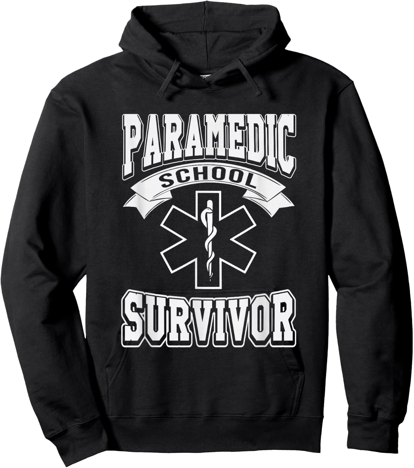 Paramedic School Survivor funny EMS Student Gift Hoodie - Hoodie | Black