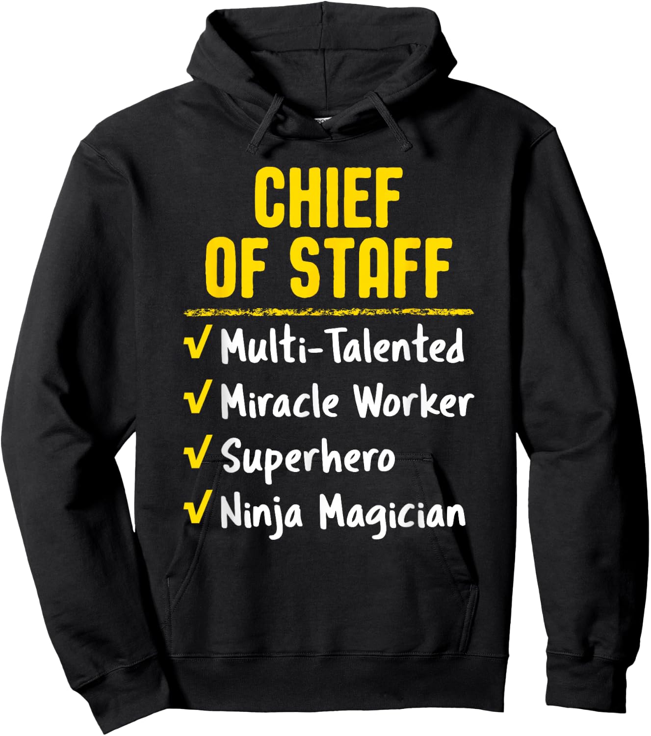 Chief Of Staff Miracle Worker Superhero Ninja Funny Job Gift Hoodie - Hoodie | Black