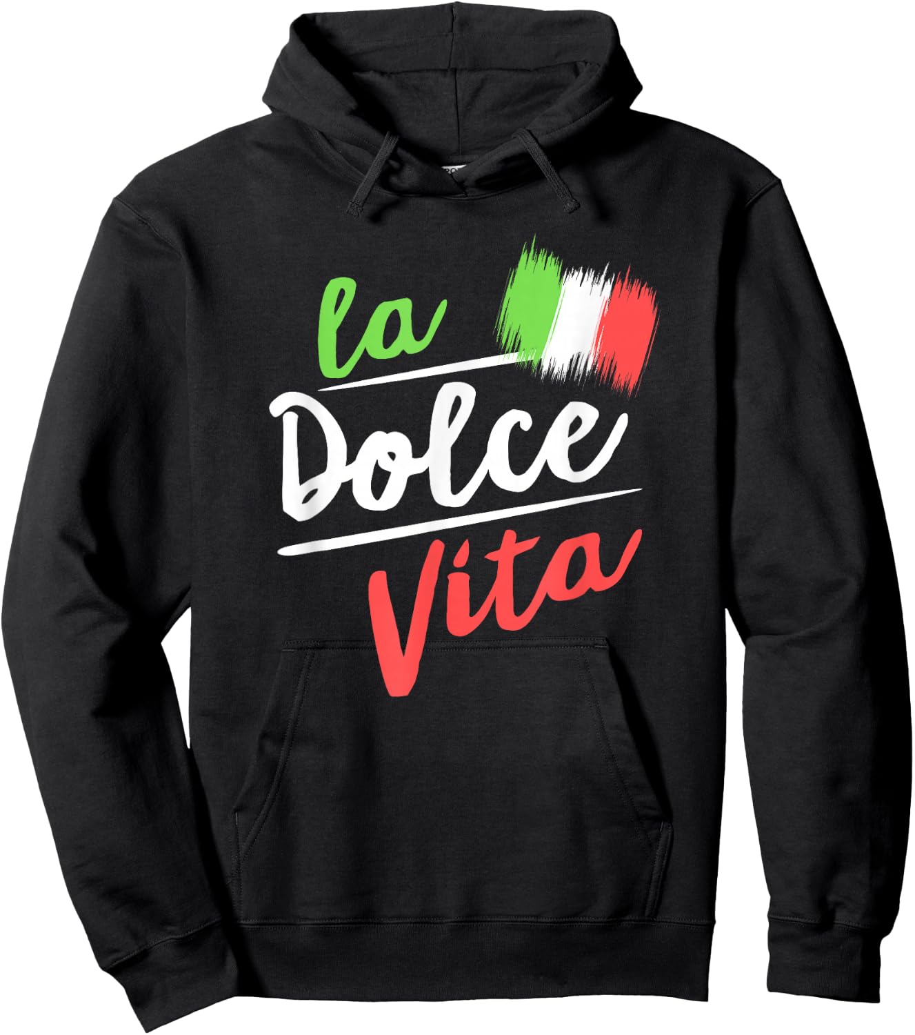 La Dolce Vita I Italian Lifestyle with italian flag Hoodie - Hoodie | Black