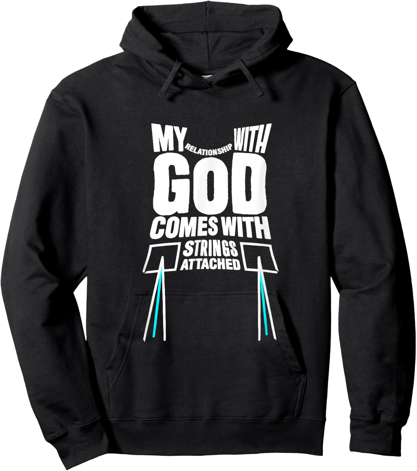 Tzitzit My Relationship with God is Conditioned Hoodie - Hoodie | Black