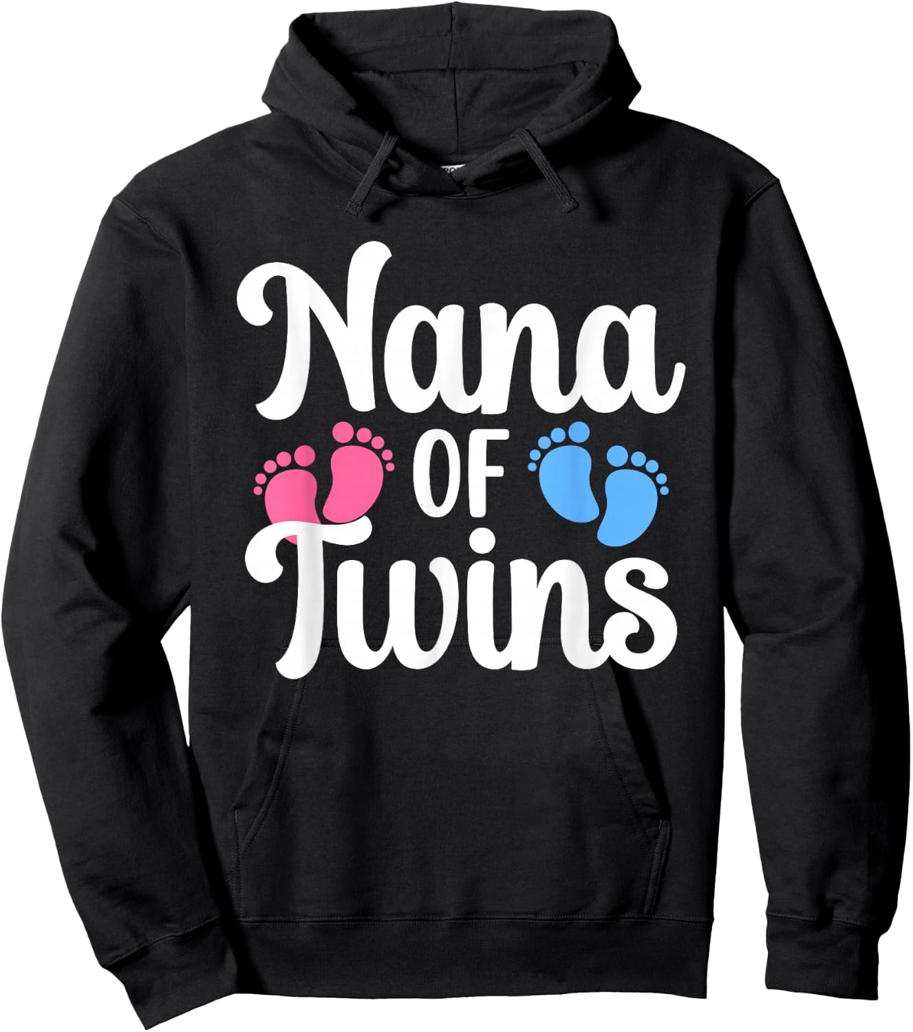 Nana of Twins Proud Twin Nana Grandma Hoodie - Hoodie | Black