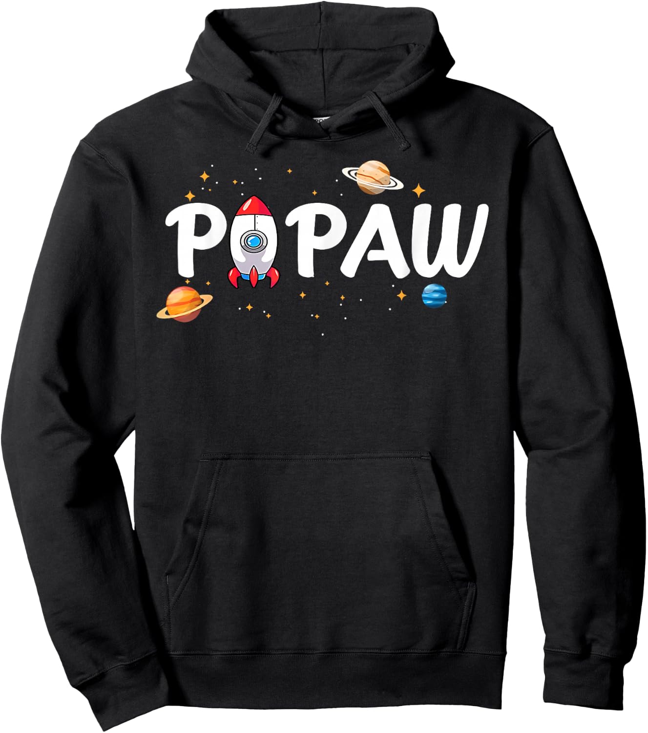 Papaw of The Birthday Boy Astronaut 1st Birthday Family Hoodie - Hoodie | Black