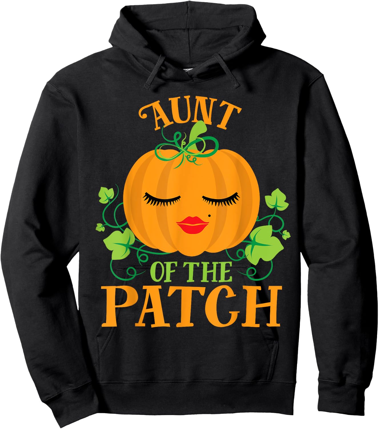 Aunt Pumpkin of the Patch Sassy Matching Family Halloween Hoodie - Hoodie | Black