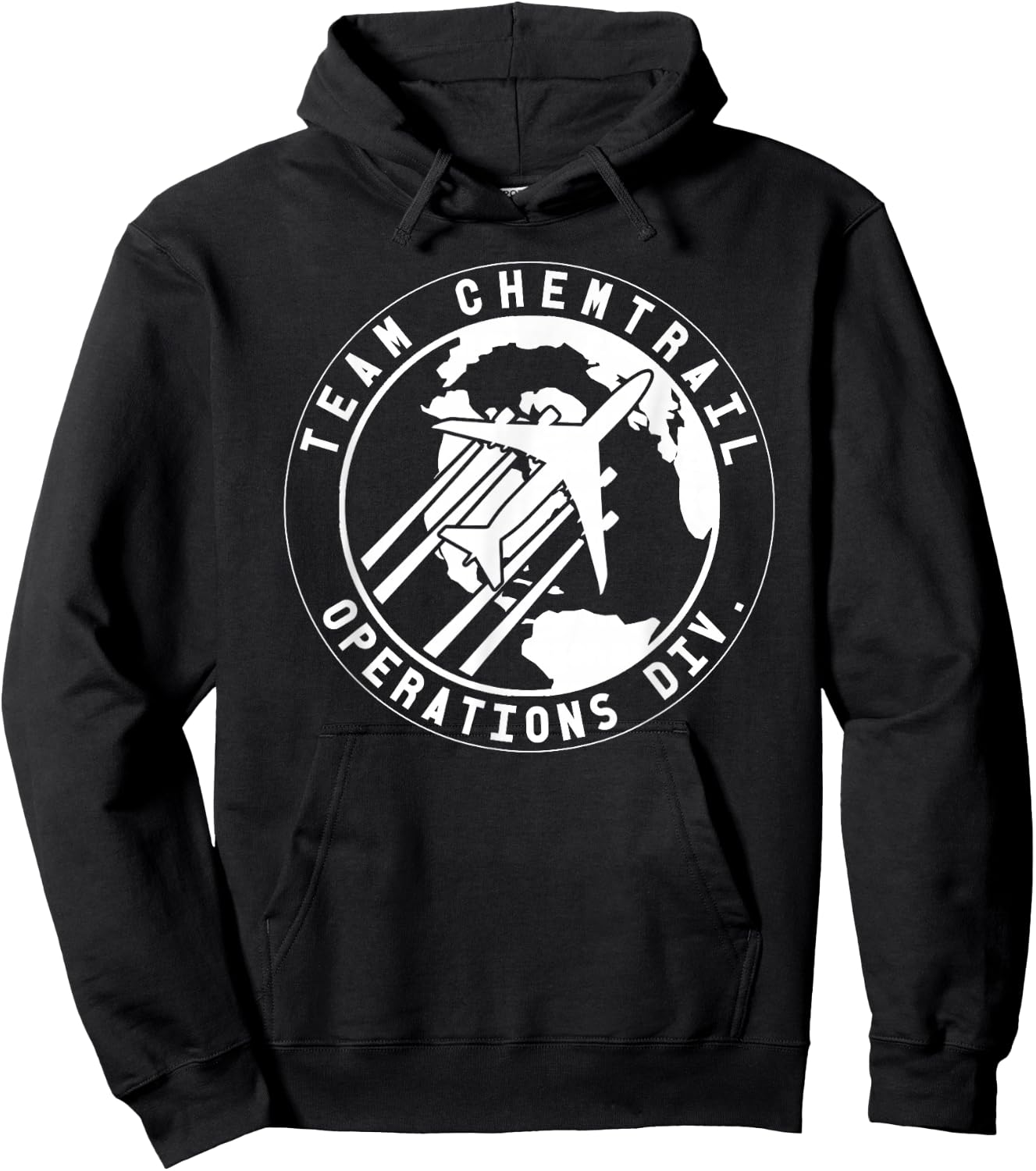 Team Chemtrail Operations Div. Funny Aviation Pilot Hoodie - Hoodie | Black