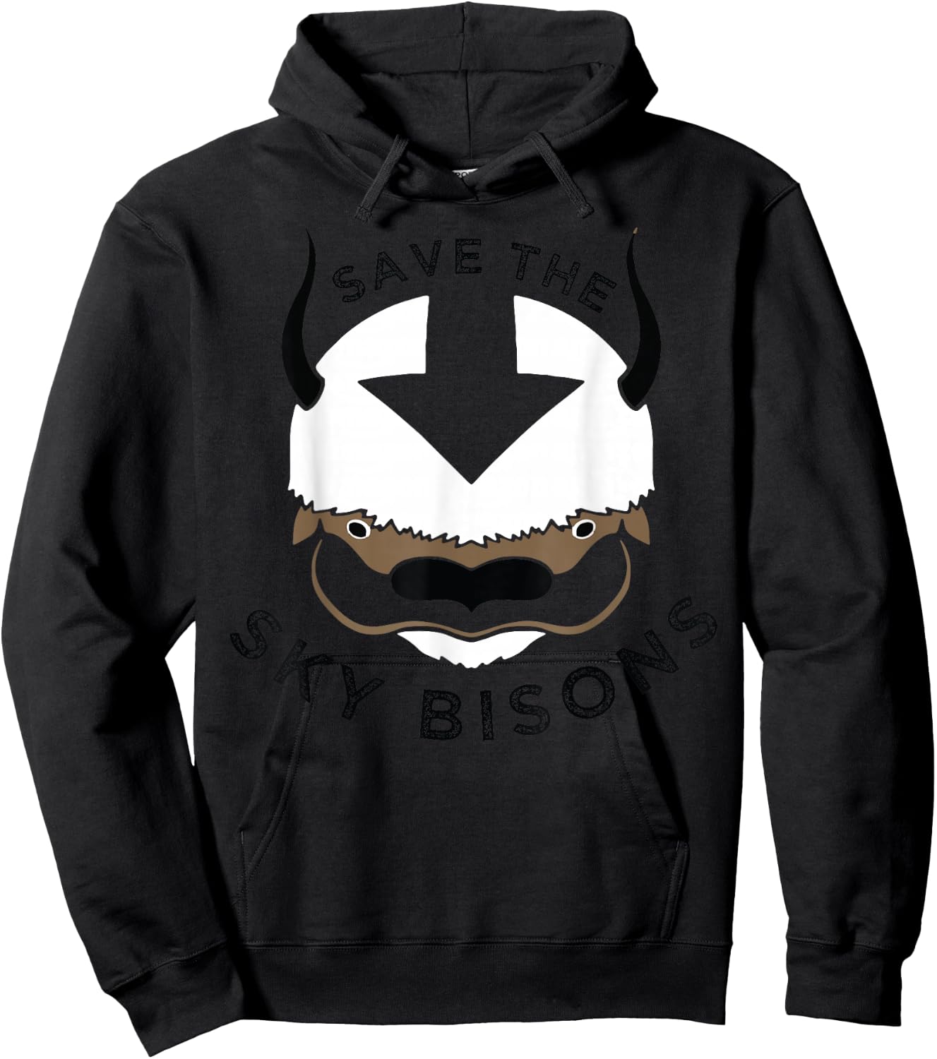 Save The Sky Bisons with Bison Head Hoodie - Hoodie | Black
