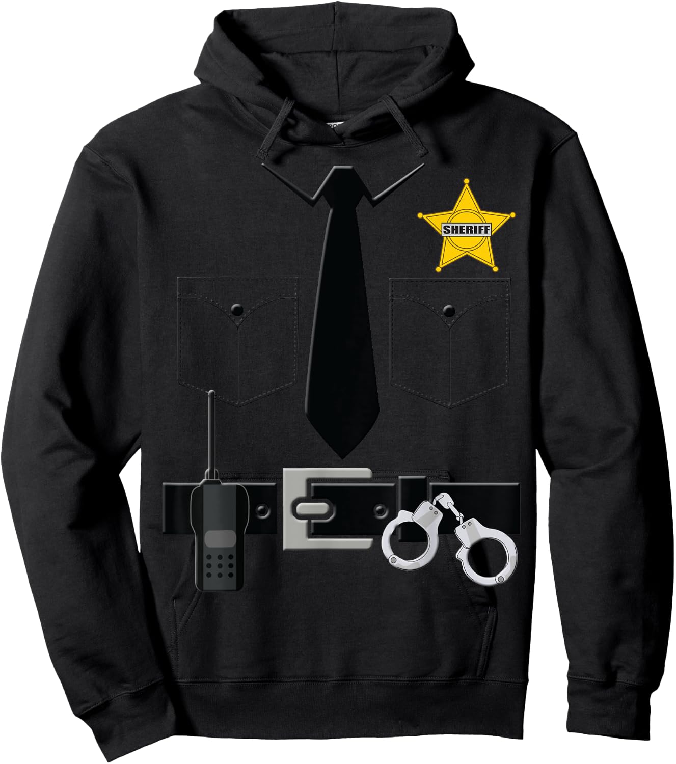 Sheriff Halloween Costume Hoodie - Hoodie | Black