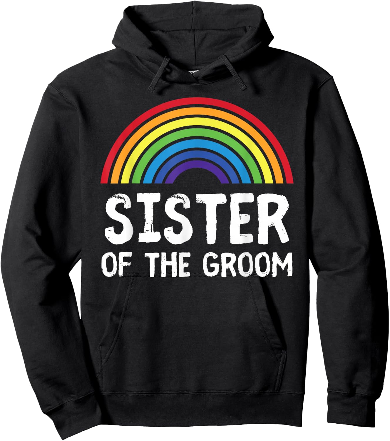 Sister Of Groom LGBTQ Gay Bachelor Wedding Family Matching Hoodie - Hoodie | Black