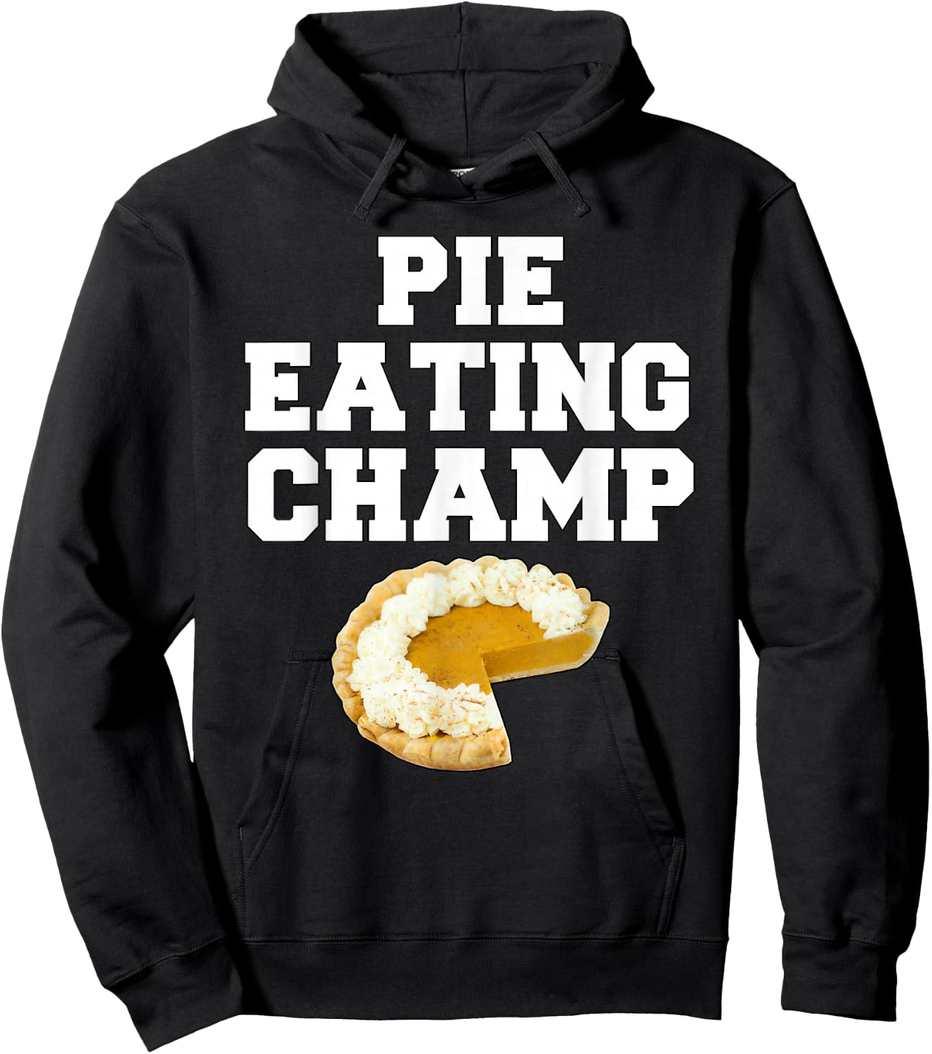 Pie Eating Champ Pumpkin Pie Thanksgiving Hoodie - Hoodie | Black
