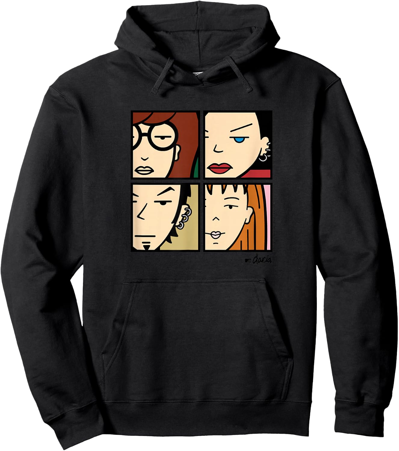 Daria - Character Grid Hoodie - Hoodie | Black