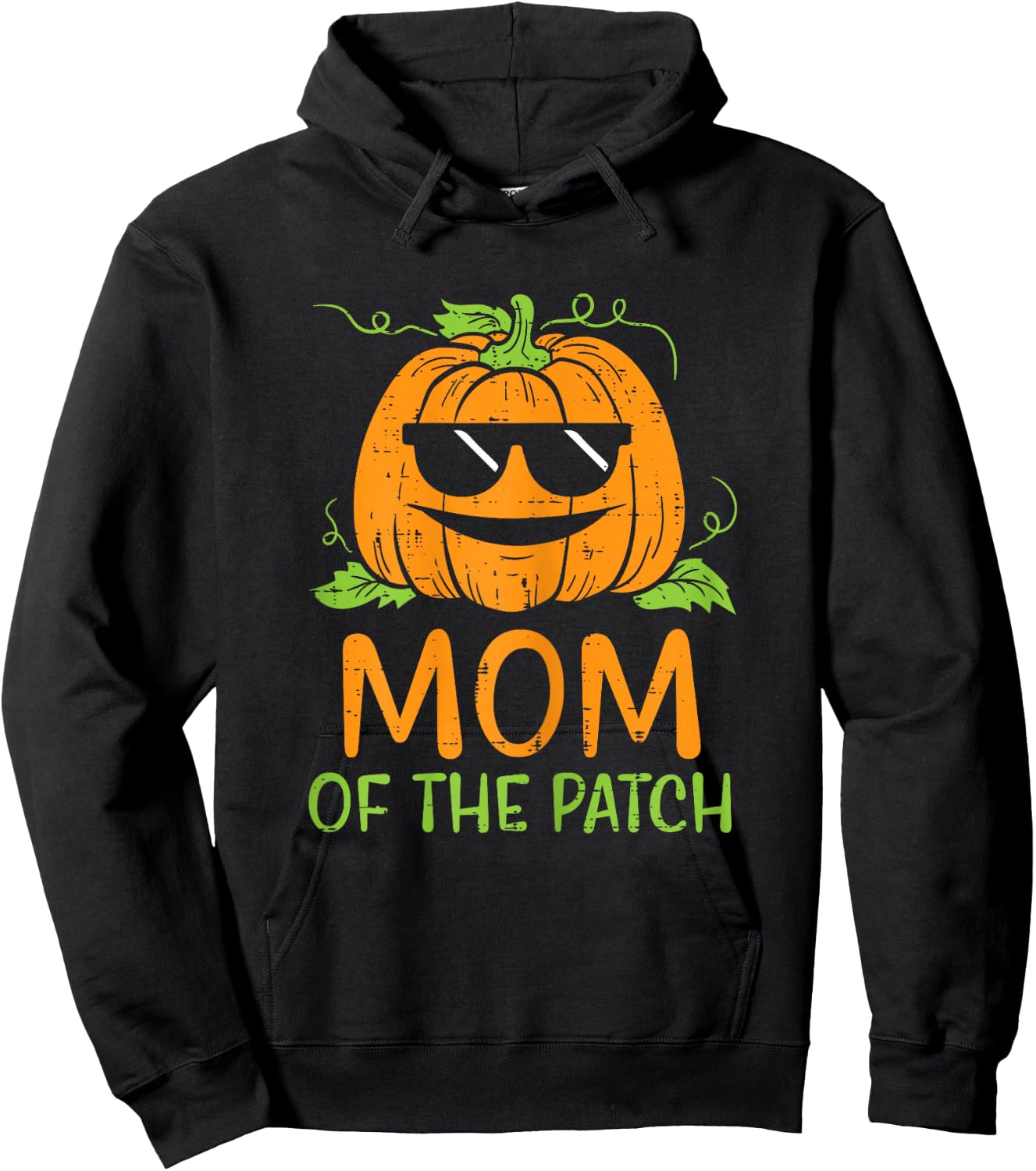 Pumpkin Mom Of The Patch Halloween Family Mommy Mama Women Hoodie - Hoodie | Black