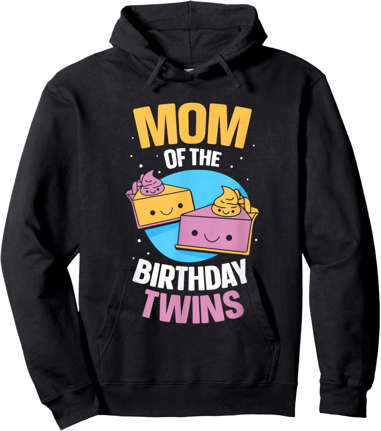 Mother of the Birthday Twins Birthday Twin Mum Hoodie - Hoodie | Black