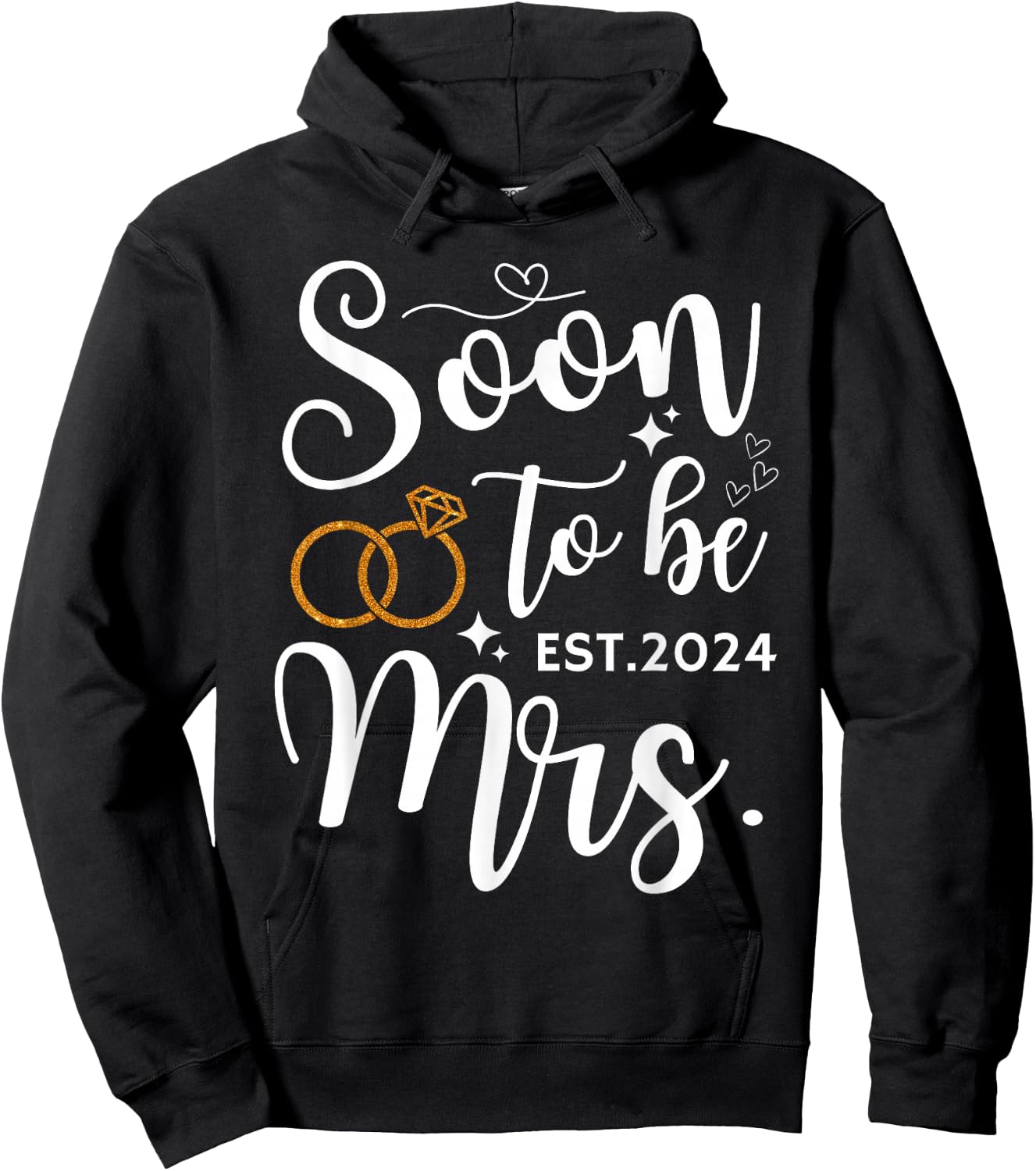 Soon To Be Mrs 2024 Bride Future Bachelorette Party Wedding Hoodie - Hoodie | Black