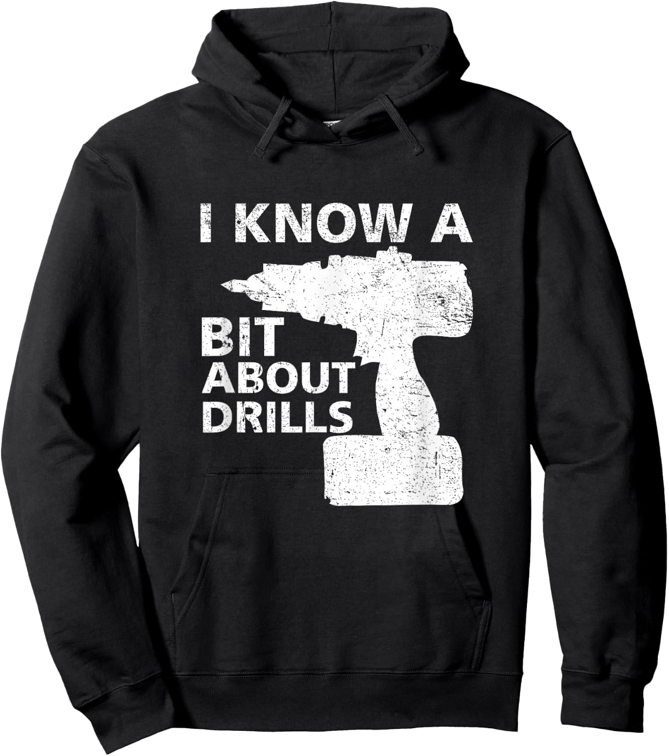 Handyman carpenter I know a bit about drills funny Hoodie - Hoodie | Black