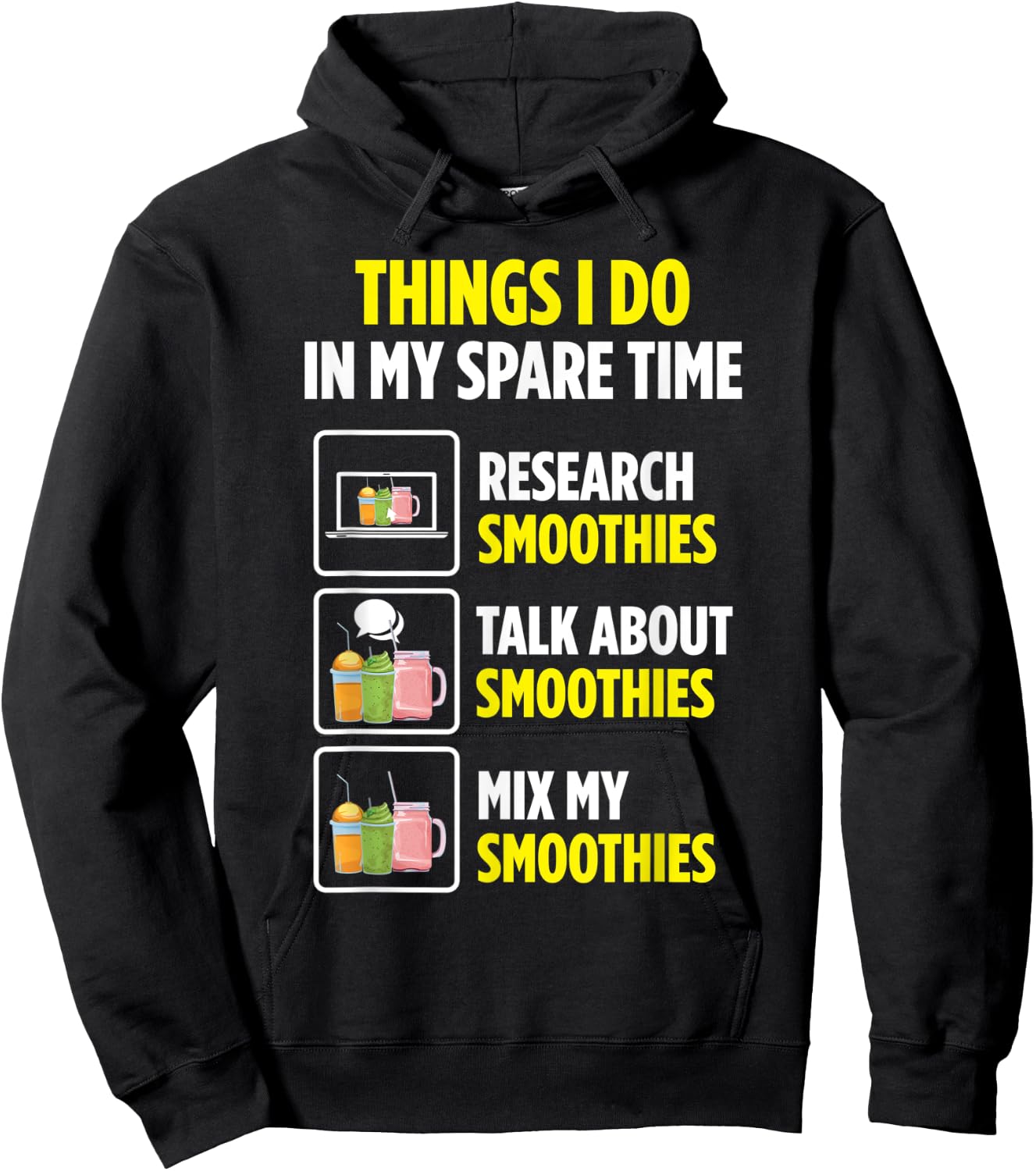 Smoothie Lover Spare Time Mix Smoothies Hoodie - Hoodie | Black