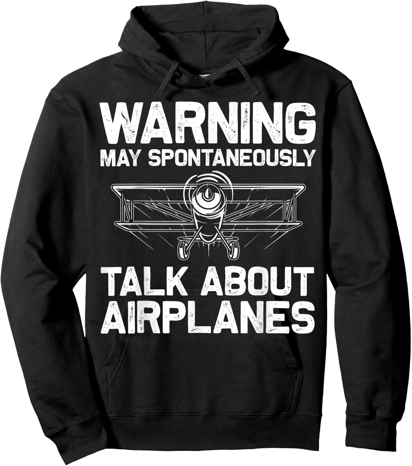Funny Airplane Novelty Women Plane Aviation Pilot Hoodie - Hoodie | Black
