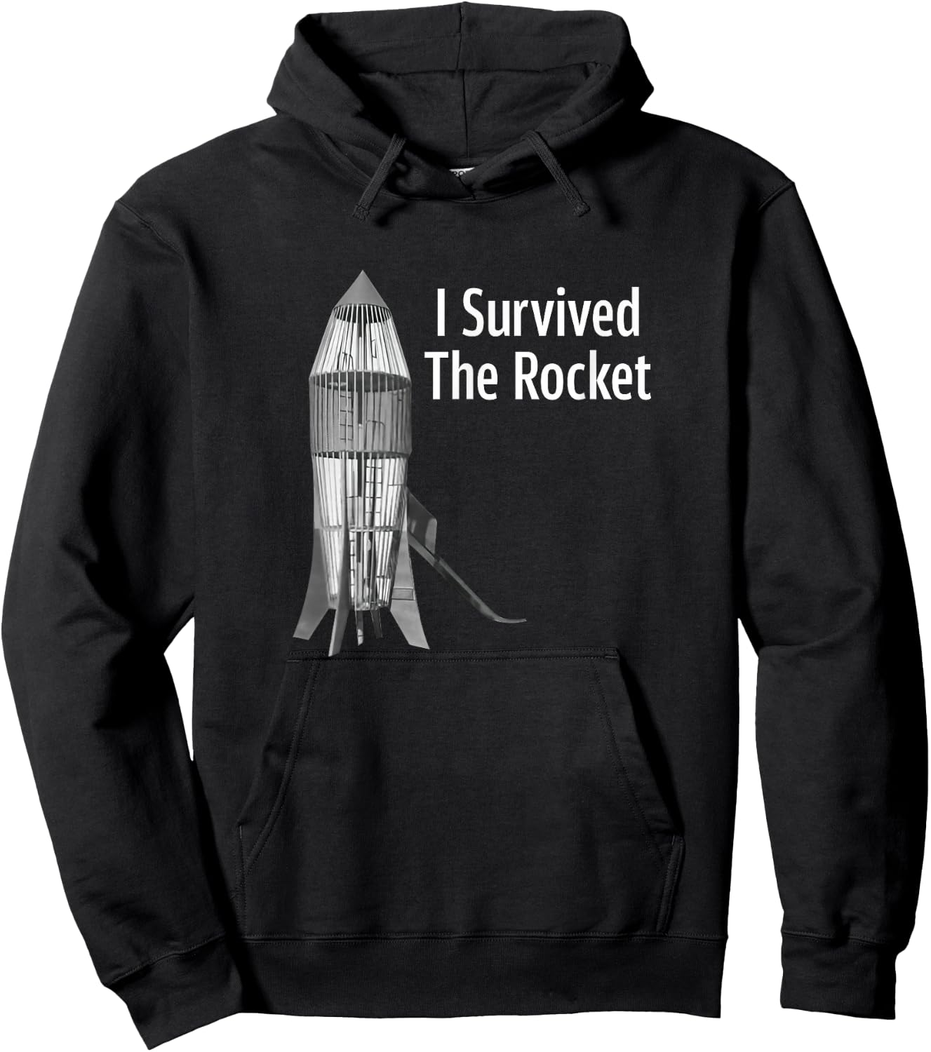 I Survived The Rocket Funny Apparel Hoodie - Hoodie | Black