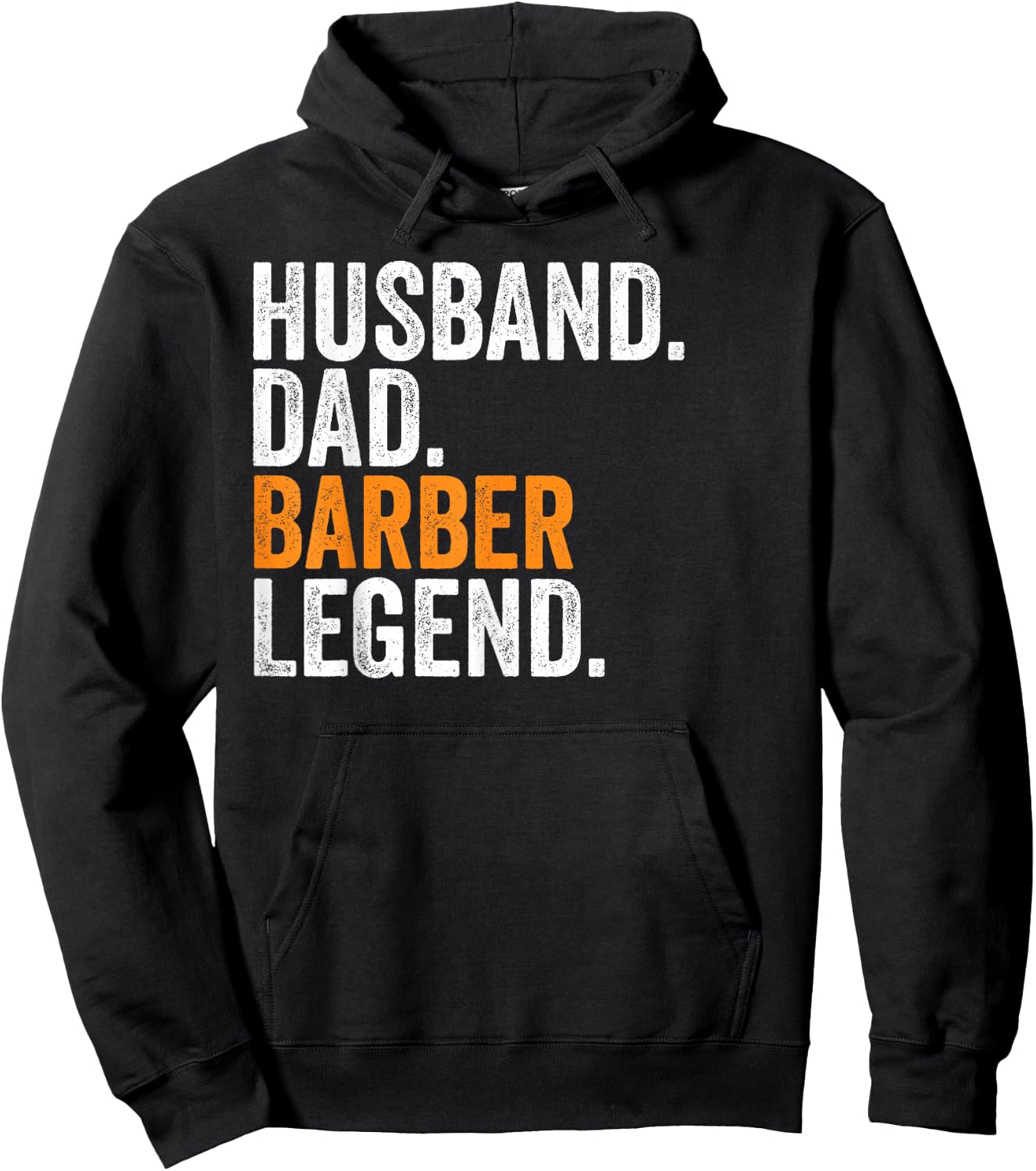 Husband Dad Barber Legend Funny Occupation Office Hoodie - Hoodie | Black