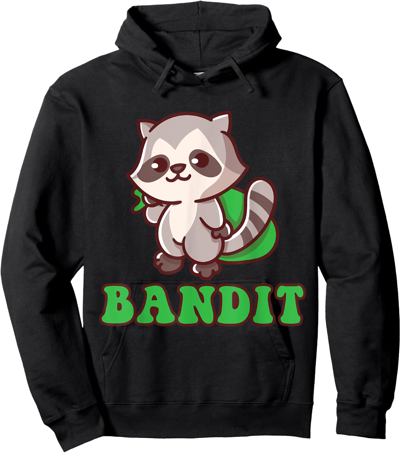 Bandit Cute Criminal Rubbish Panda Animal Friend Raccoon Hoodie - Hoodie | Black