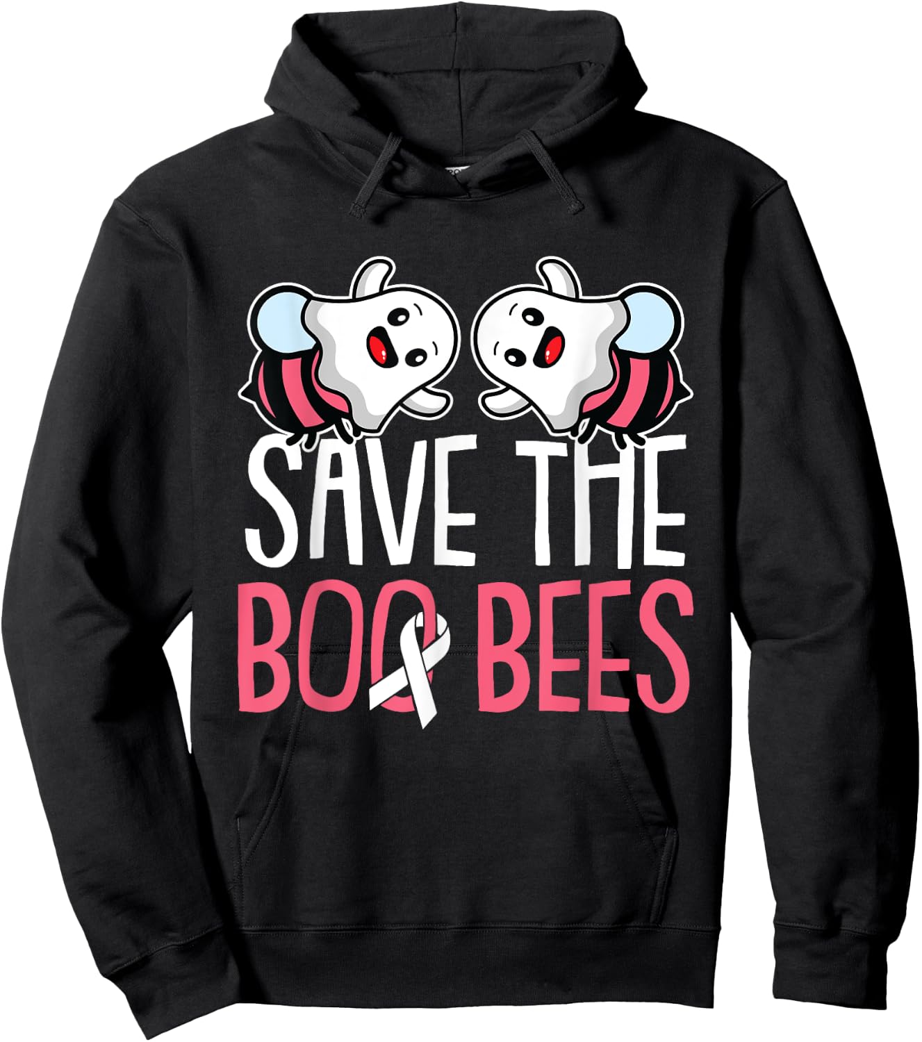 Save The Boo Bees Breast Cancer Awareness Warrior Survivor Hoodie - Hoodie | Black