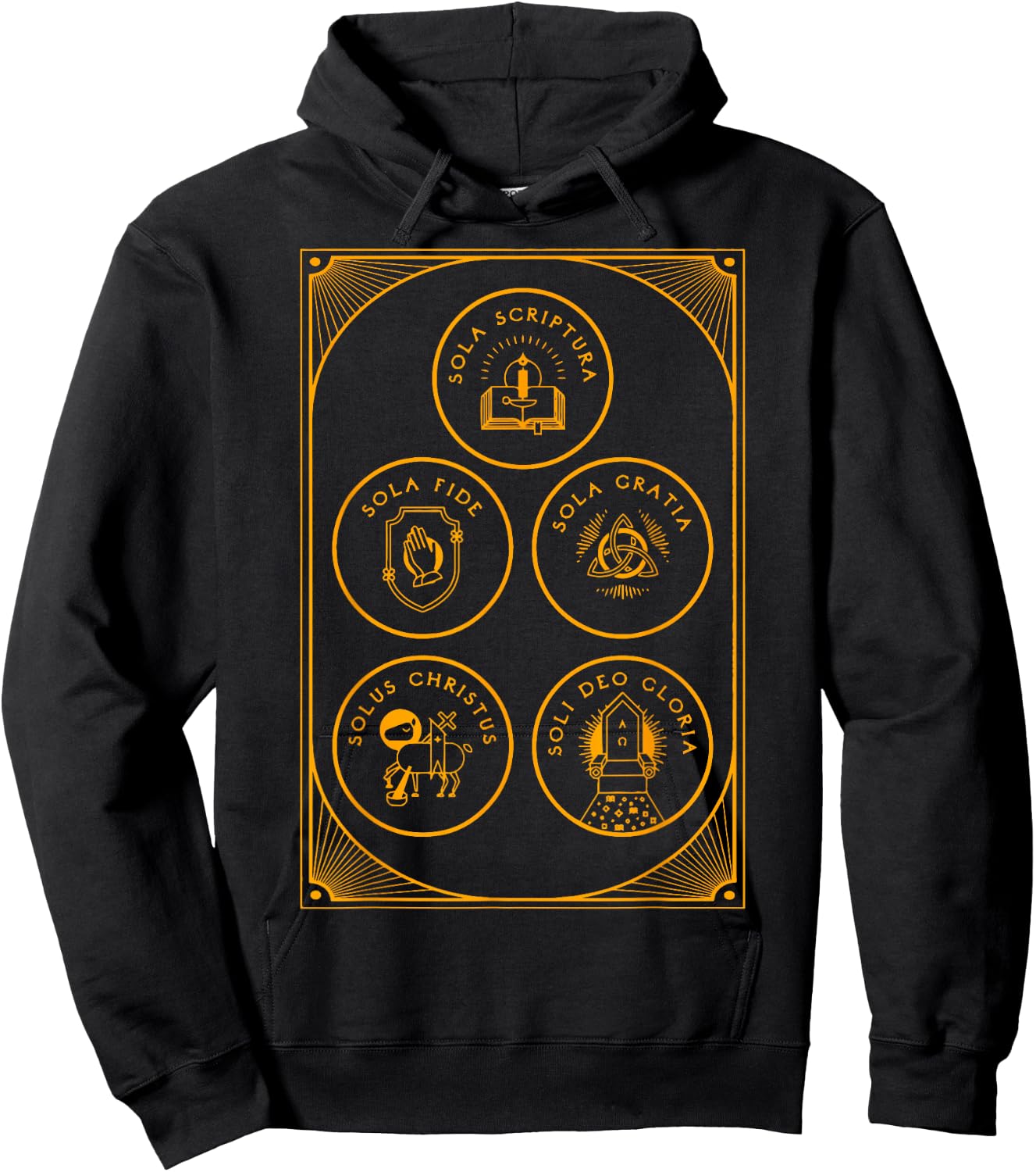 Sola Scriptura Protestant Christian Reformation 5 Solas Hoodie - Hoodie | Black