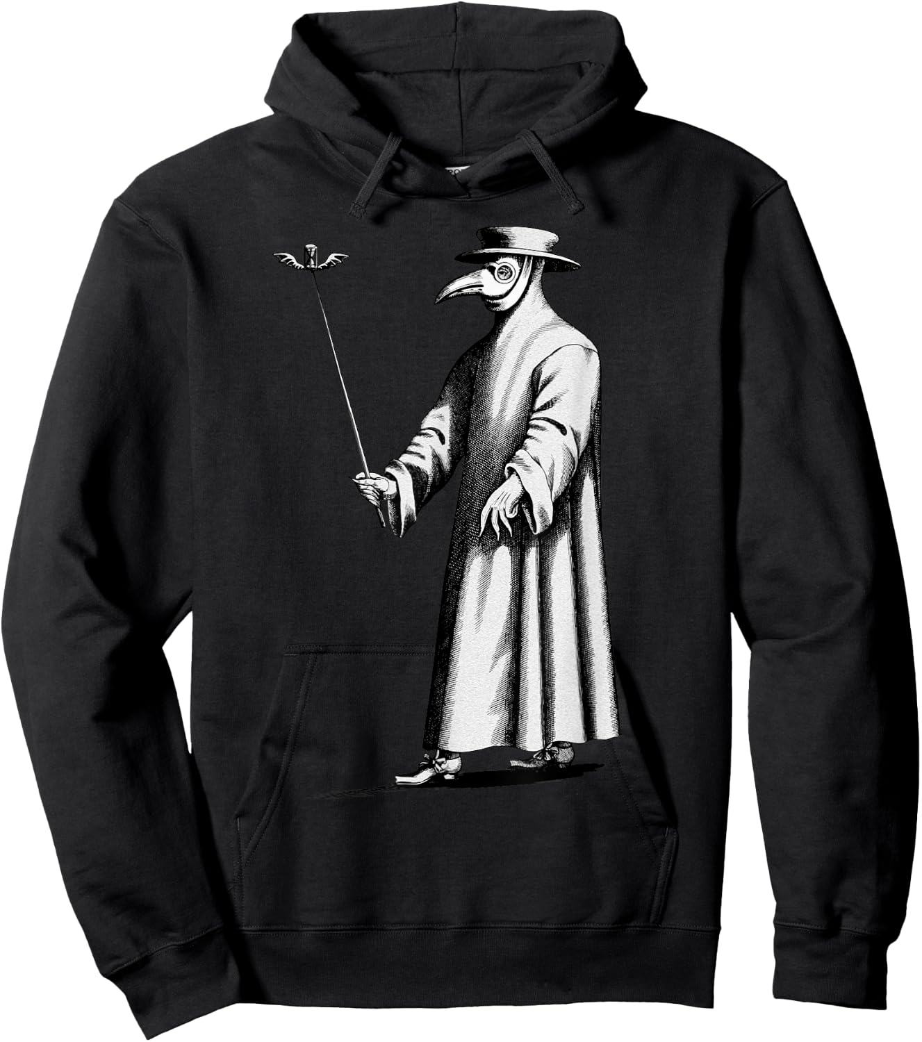 Vintage Plague Doctor Black Plague Black Death Macabre Hoodie - Hoodie | Black