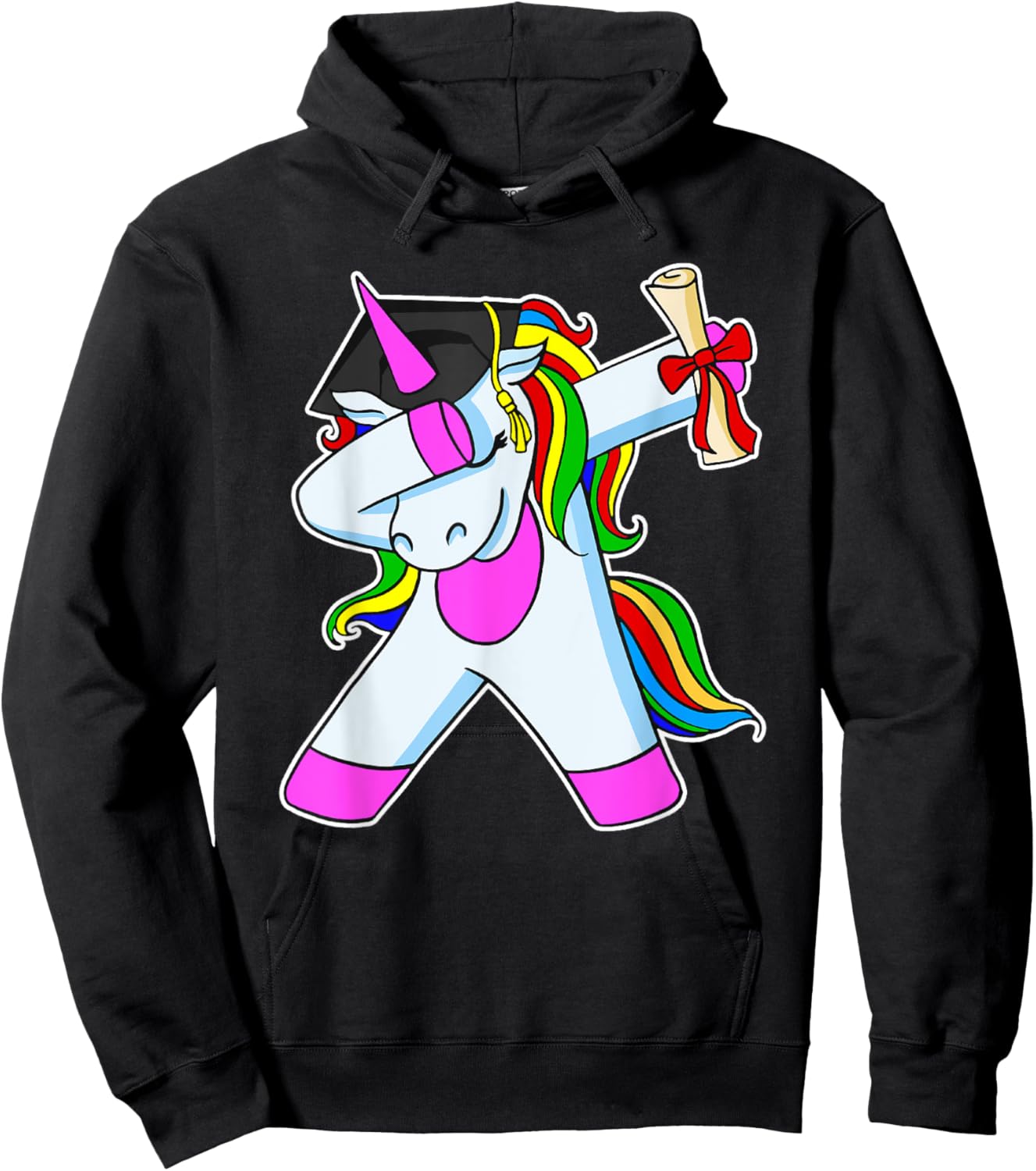 Graduation Unicorn Nursery College Primary School Hoodie - Hoodie | Black