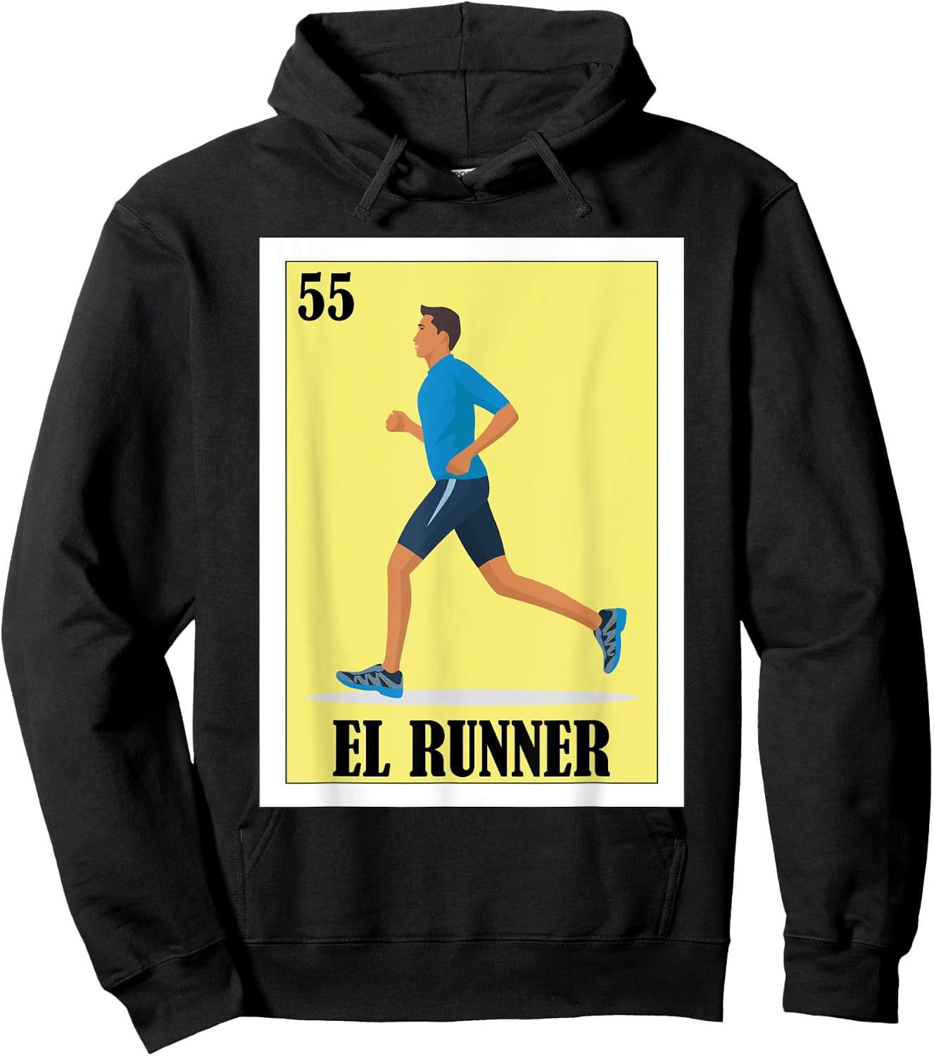 Funny Mexican Design for Runners - El Runner Hoodie - Hoodie | Black