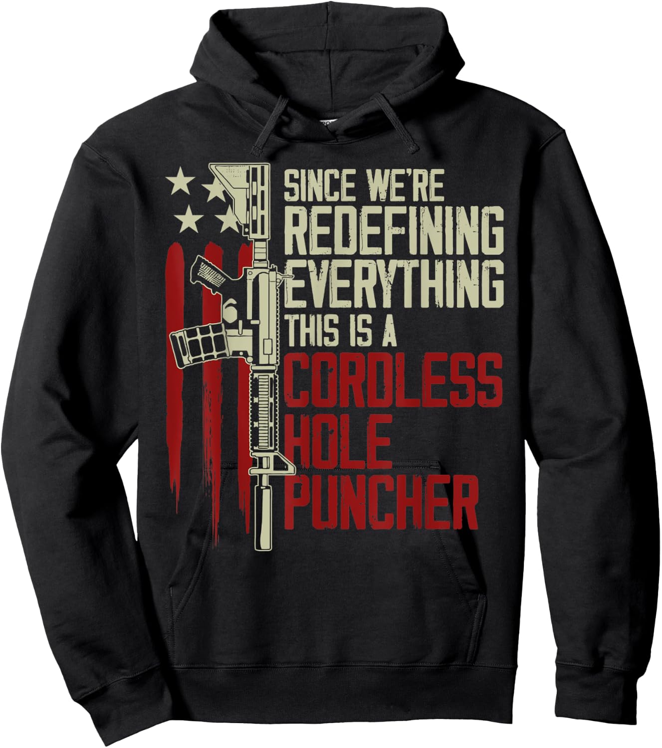 We're Redefining Everything This Is A Cordless Hole Puncher Hoodie - Hoodie | Black