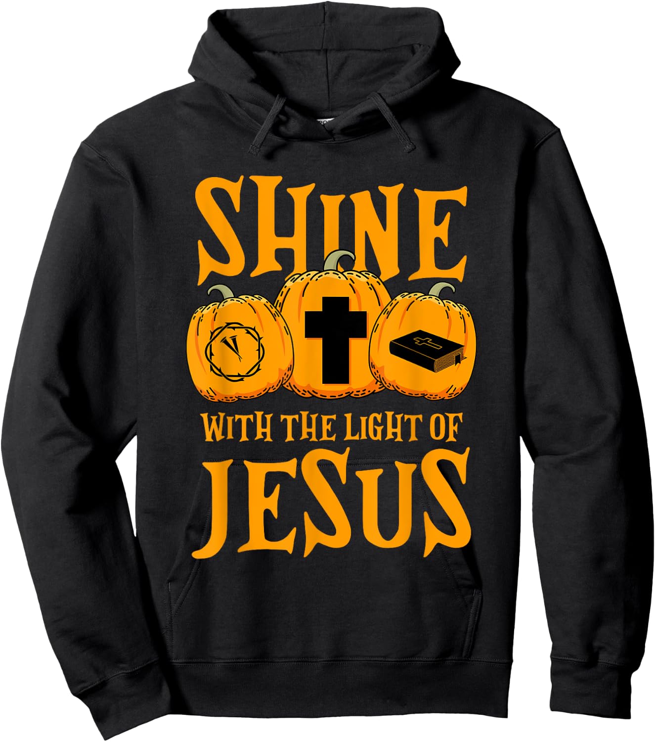 Shine With The Light Of Jesus Halloween Costume Christian Hoodie - Hoodie | Black