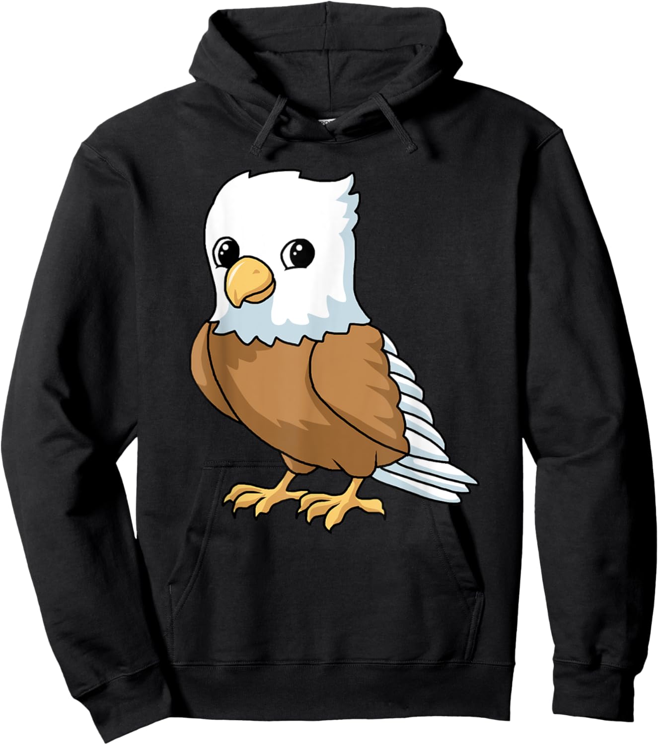 Cute baby eagle as a gift bird drawn painted Hoodie - Hoodie | Black