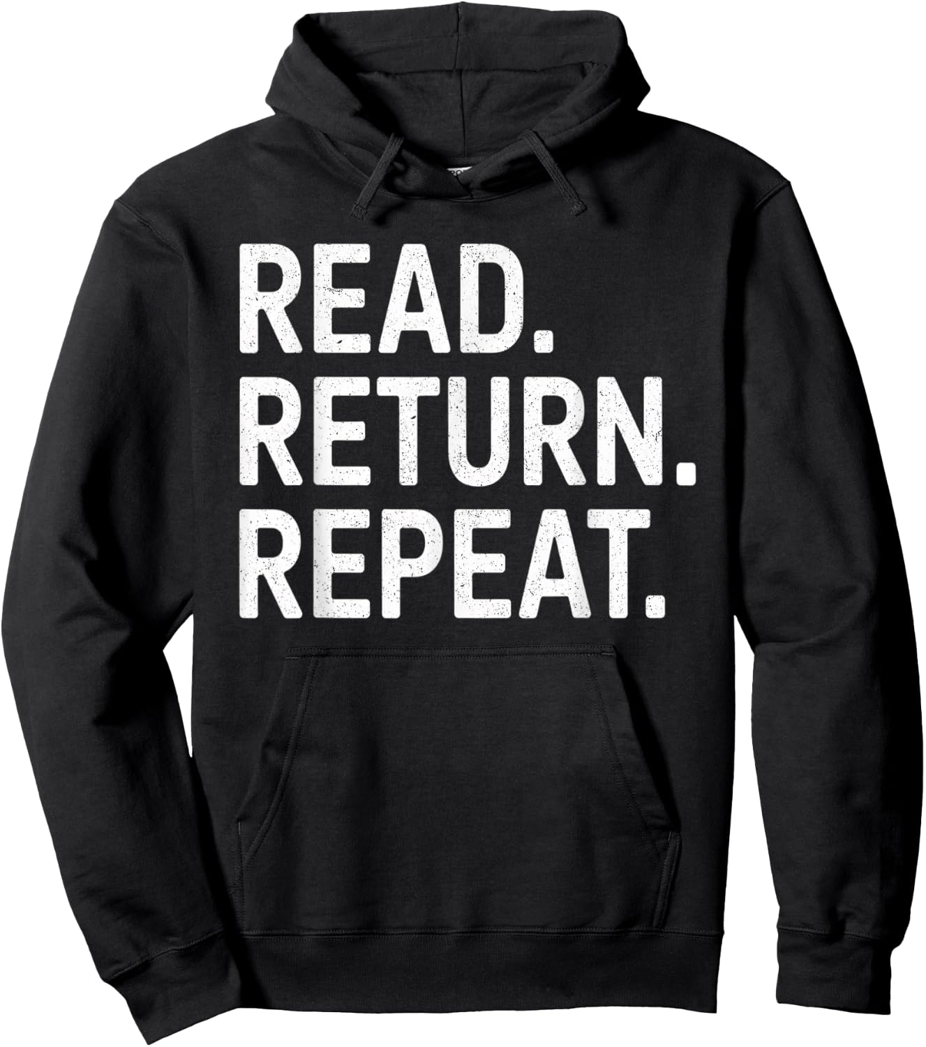 Reading Books Librarian Reader School Read Return Repeat Hoodie - Hoodie | Black