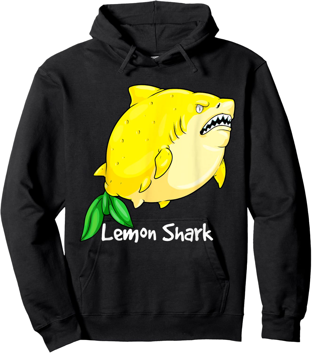 Lemon Shark Yellow Animal Pun Megalemon Shark Lover Hoodie - Hoodie | Black