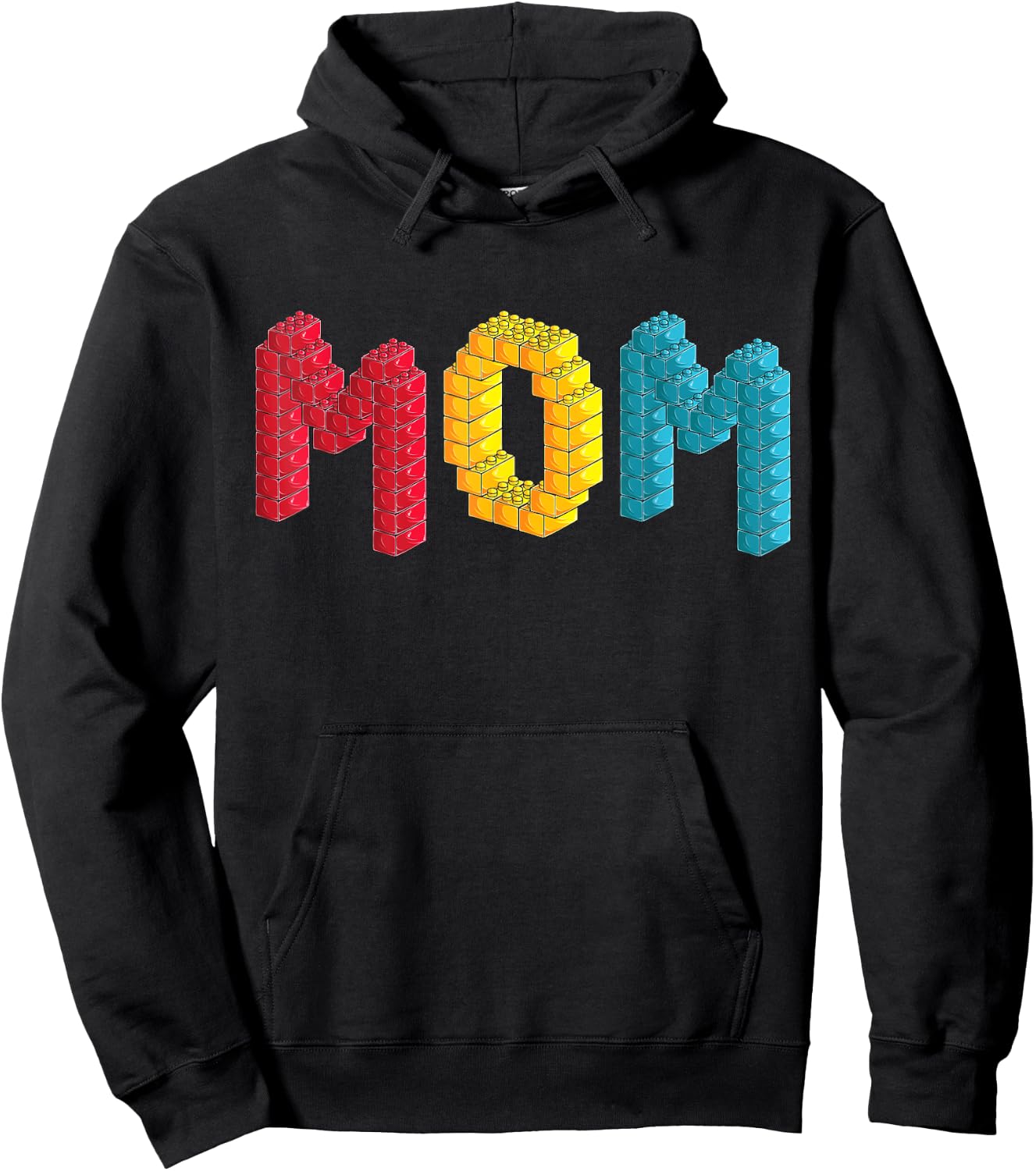 Mom Master Builder Building Bricks Blocks Family Set Parents Hoodie - Hoodie | Black